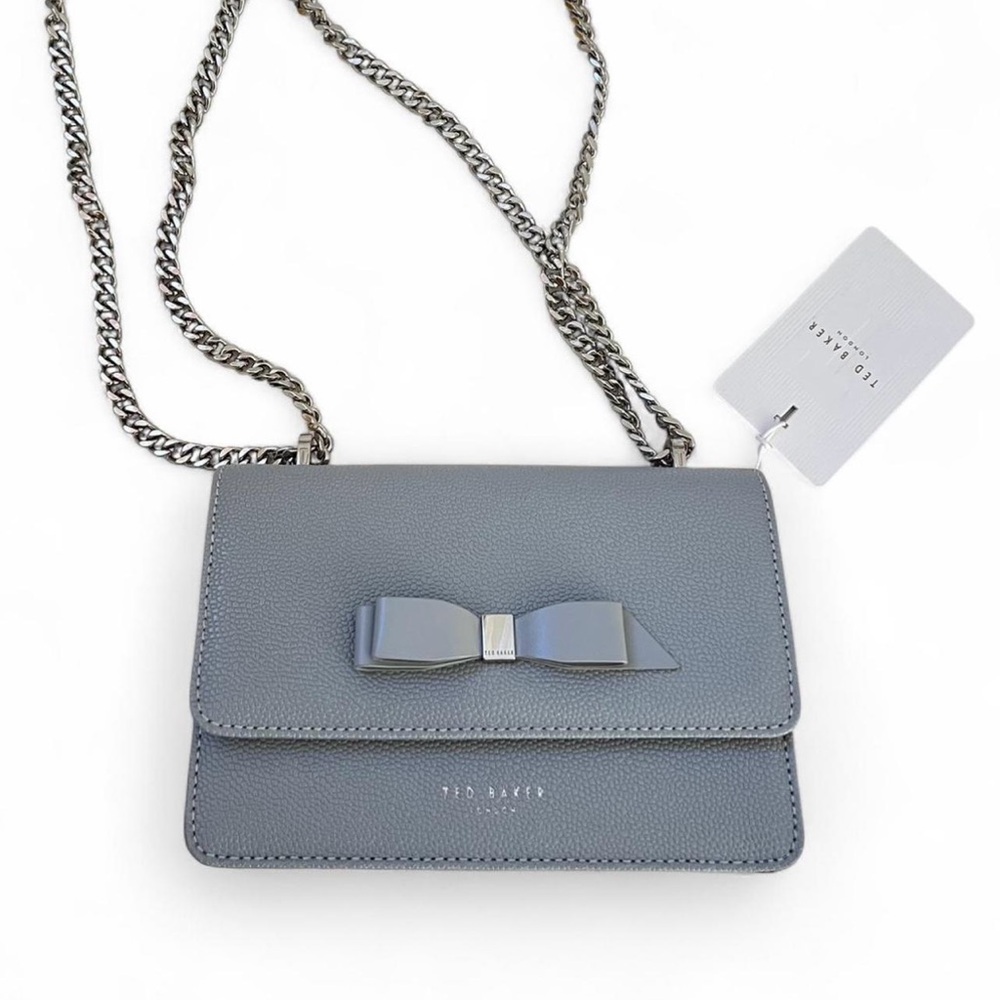 Ted Baker Blue Crossbody Bag with Bow Accent